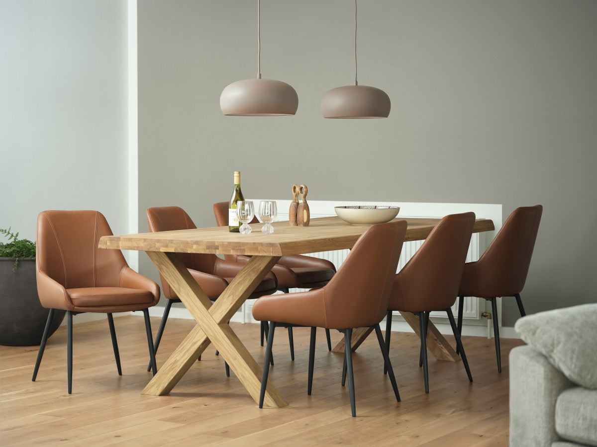 100x220 cm / Naturolieret – Atlantic spisebord 60 mm med egetræsben fra Unique Beds, Home & Living