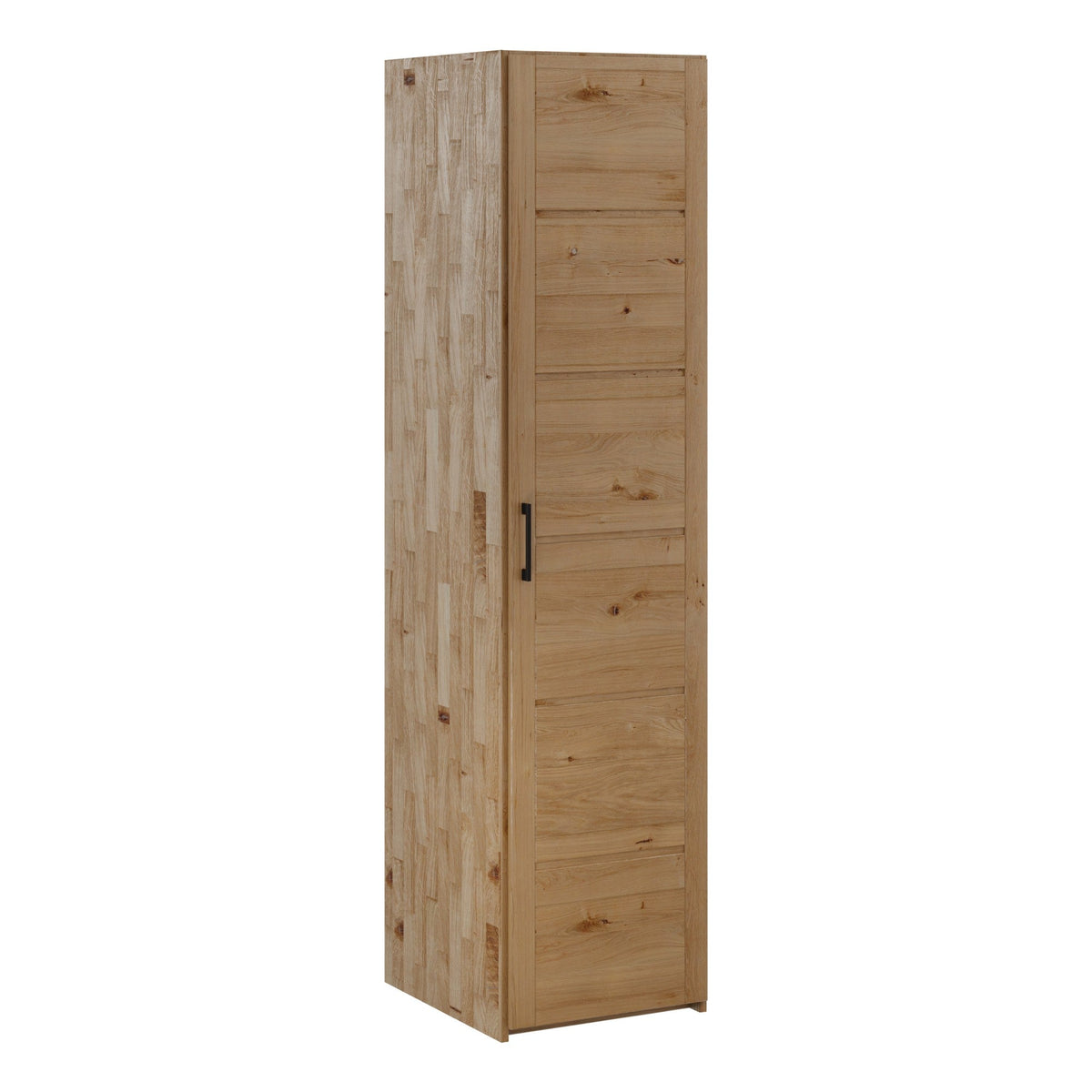 Saga Snedker Skab med 1 Låge i Massiv FSC Egetræ og Naturolie fra Organic Sleep | B54 x H218 x D65 cm fra Unique Beds, Home & Living