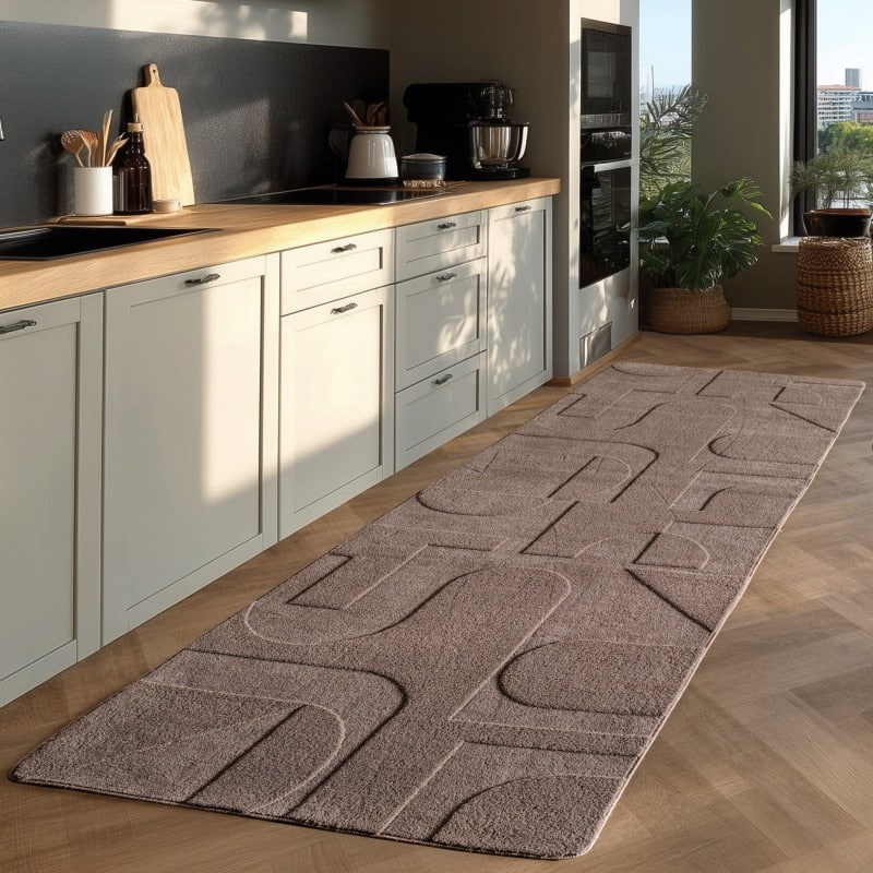 Olivia Gulvtæppe i Beige fra Rugs by Uniquebeds Home & Living | Flere Størrelser