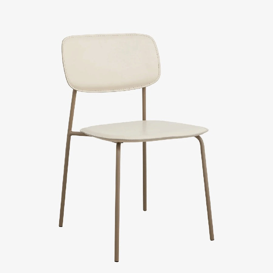 ESA Spisebordsstol i Kunstlæder med Metalstel fra Nordal | 50x43x76,5 cm | Flere Farver