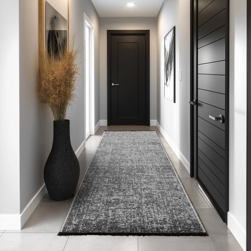 Elsie Gulvtæppe i Grå Bomuld med Chenille Finish fra Rugs by Uniquebeds Home & Living | Flere Størrelser