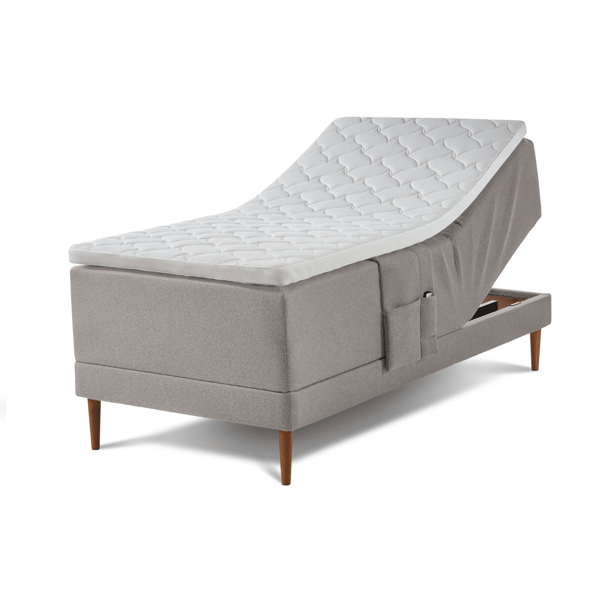 FAMILY Box Elevationsseng fra Lama | Fast hæftet 7-zonet high pocket Fjedre på Massiv FSC Træbund- 46 cm – fra Unique Beds, Home & Living
