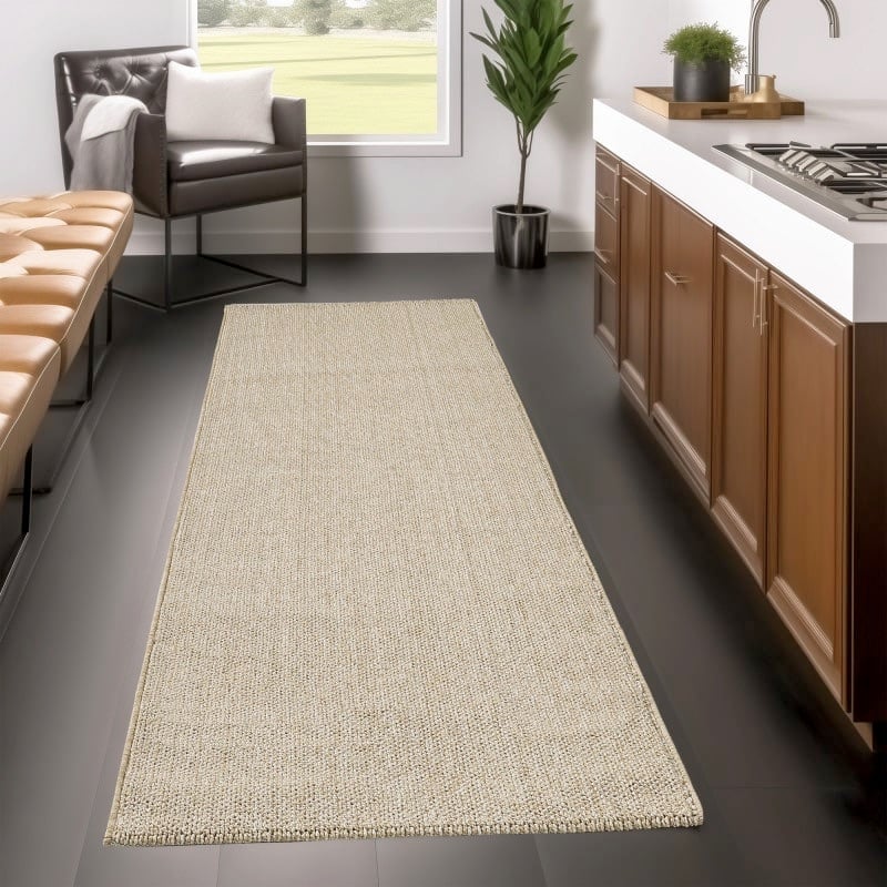 Hallie Beige Gulvtæppe fra Rugs by Uniquebeds Home & Living | Flere Størrelser