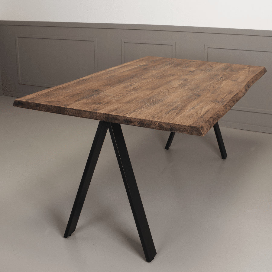 Hugin Snedker Spisebord i Massiv Egetræ & Vintage Olie fra House Of Sander | B80-103cm. L120-295cm. H4cm. – fra Unique Beds, Home & Living