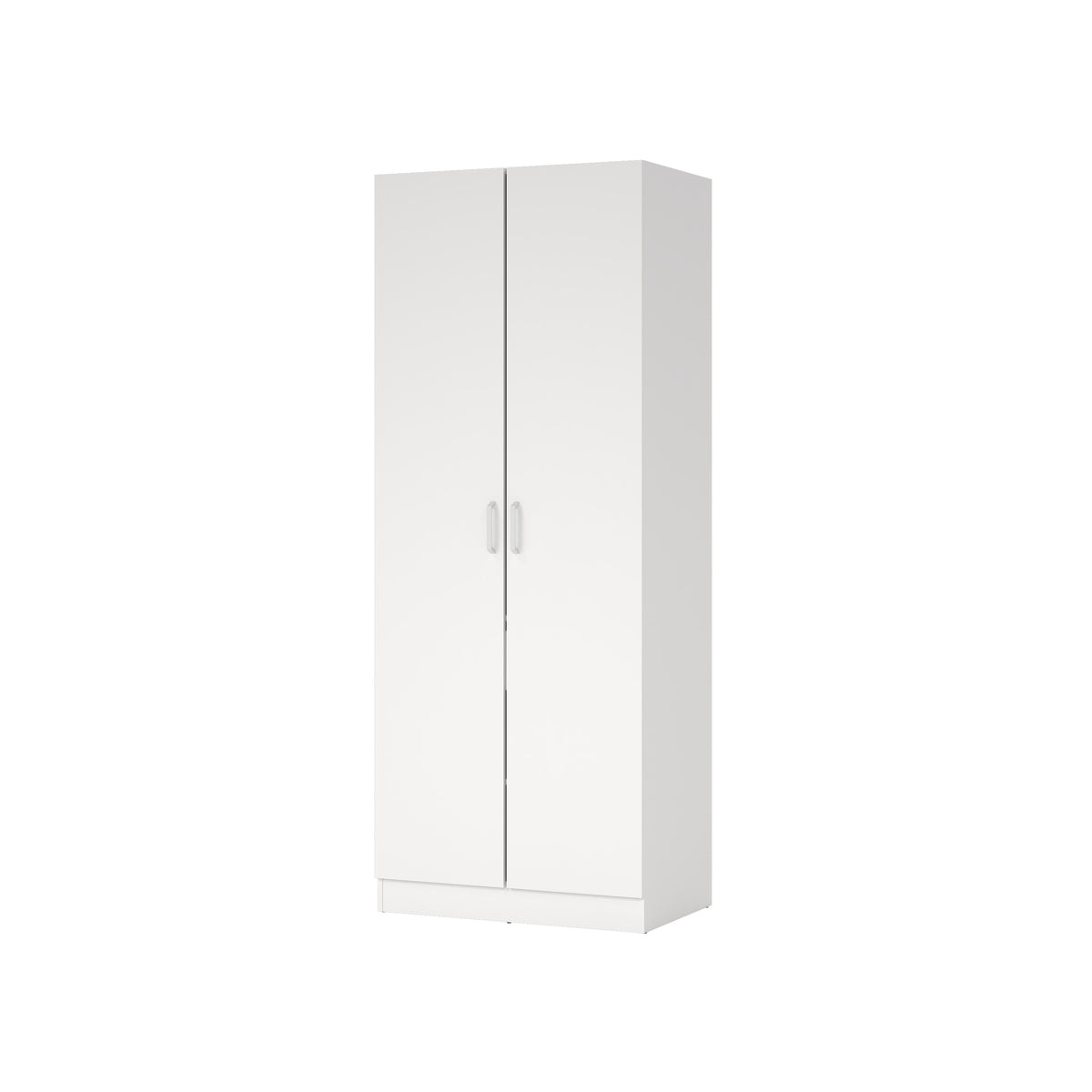 Focus Garderobeskab med 2 Døre og 1 Skuffe i Hvid fra Tvilum | B78,5xD49,83xH200,4cm