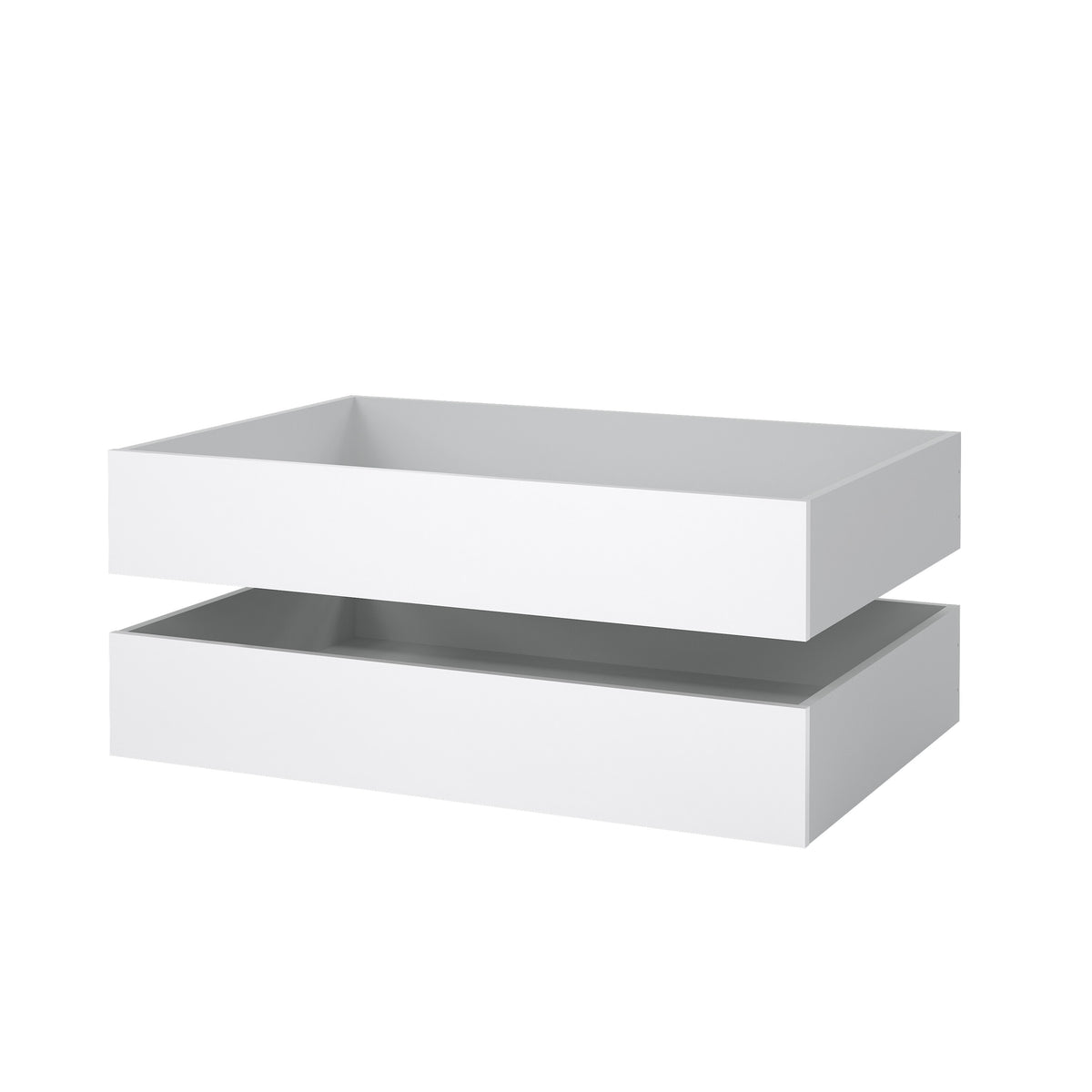 Naia Sengeskuffer 2 stk. i Hvid Højglans fra Tvilum | B99xD66,5xH17,78cm