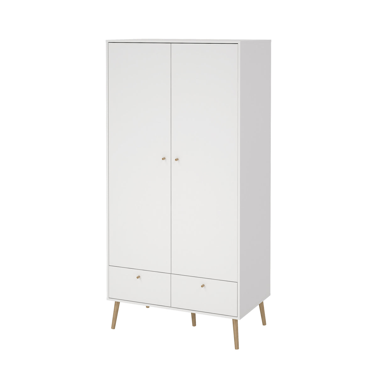 Bodo Garderobeskab med 2 Døre og 2 Skuffer i Flere Farver fra Tvilum | B98,7xD58,1xH200,1cm
