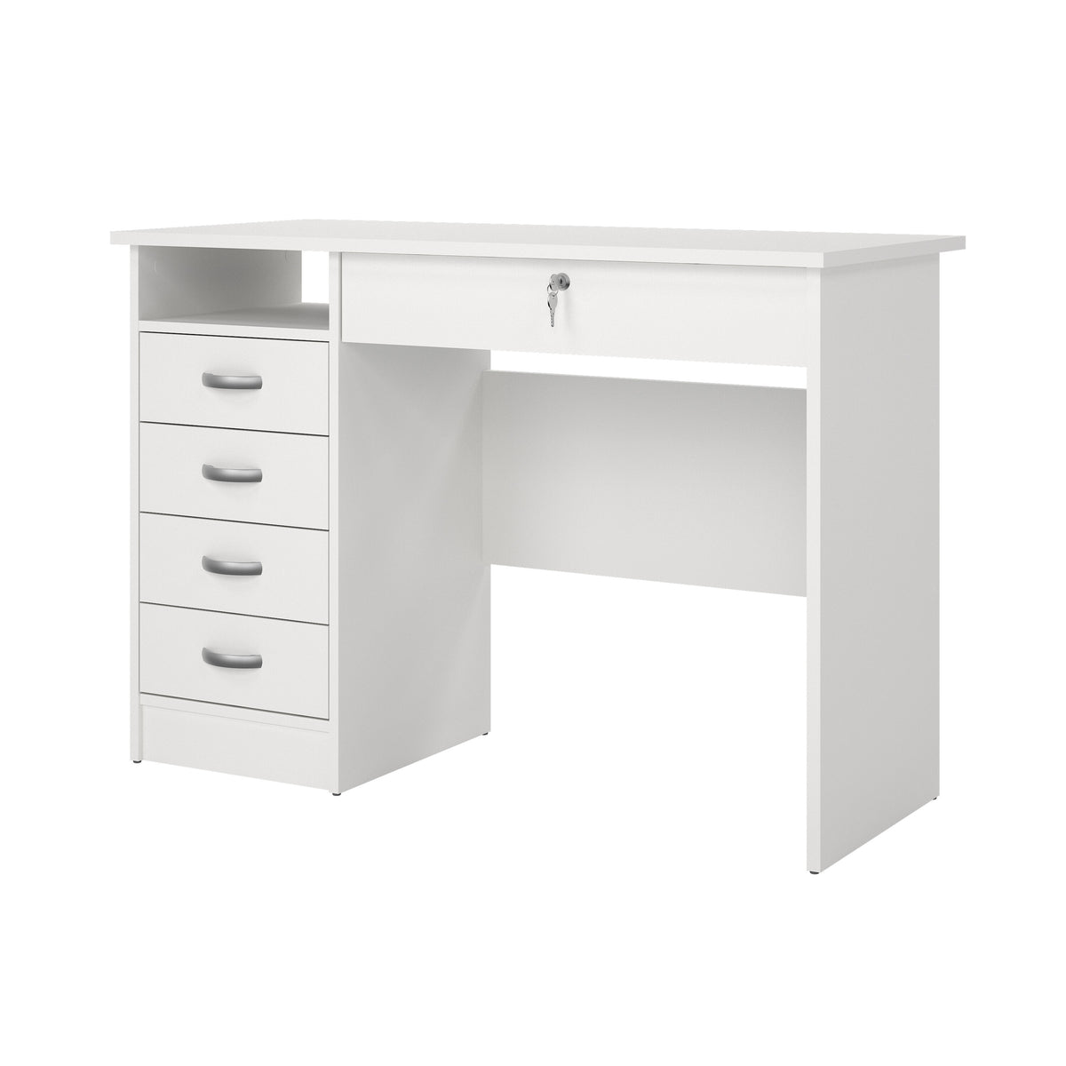 Function Plus Skrivebord med Låsbar Skuffe og Åbent Rum i Flere Farver fra Tvilum | B109,3xD48,5xH75,6cm
