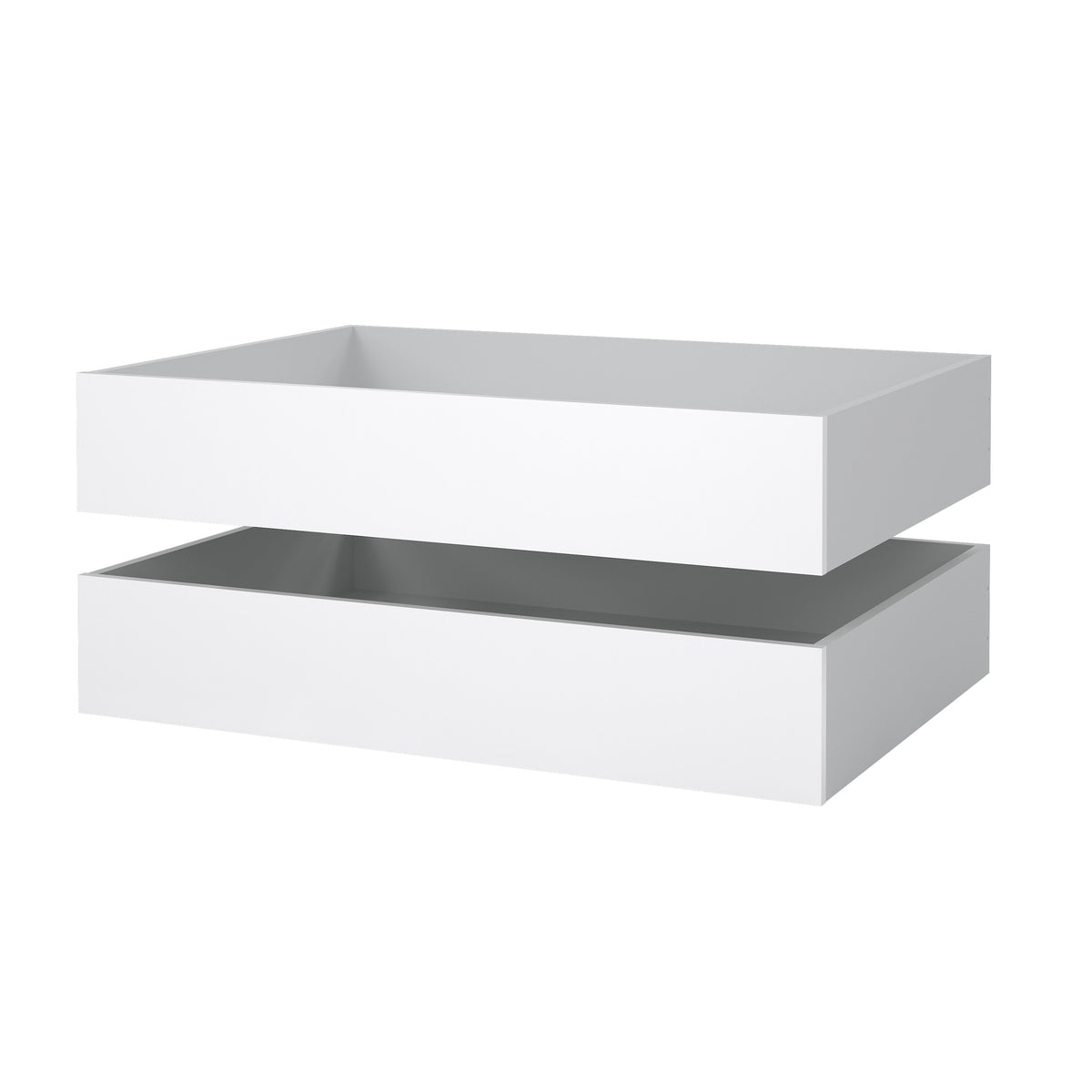 Naia Sengeskuffer 2 stk. i Hvid Højglans fra Tvilum | B94xD66,5xH17,78cm