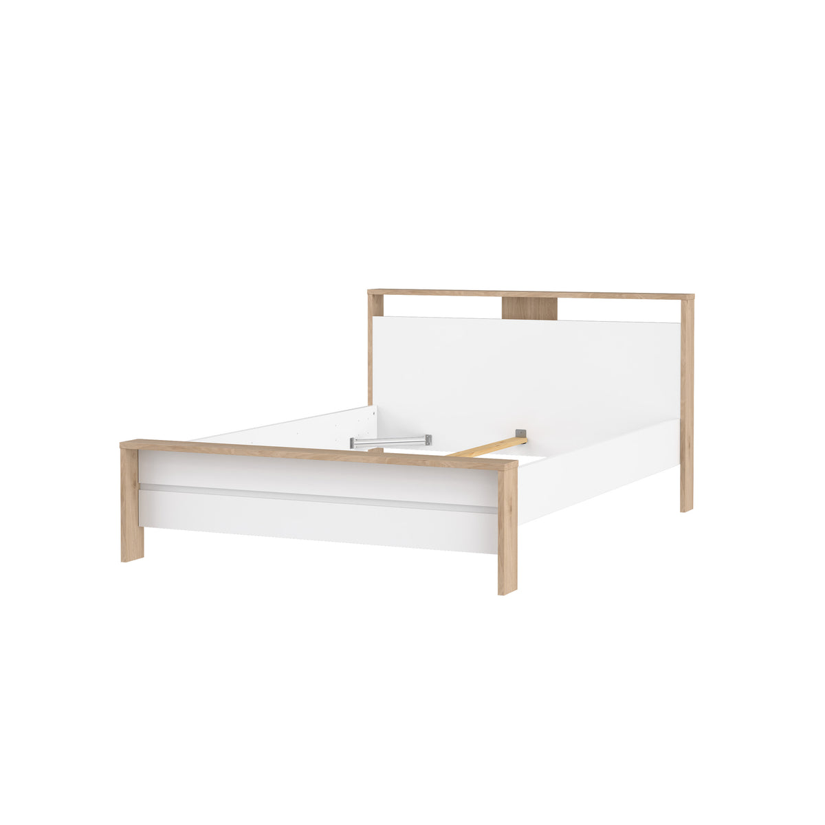 Next Seng 140x190 i Jackson Hickory og Hvid Højglans fra Tvilum | B150,8xD215xH92,7cm