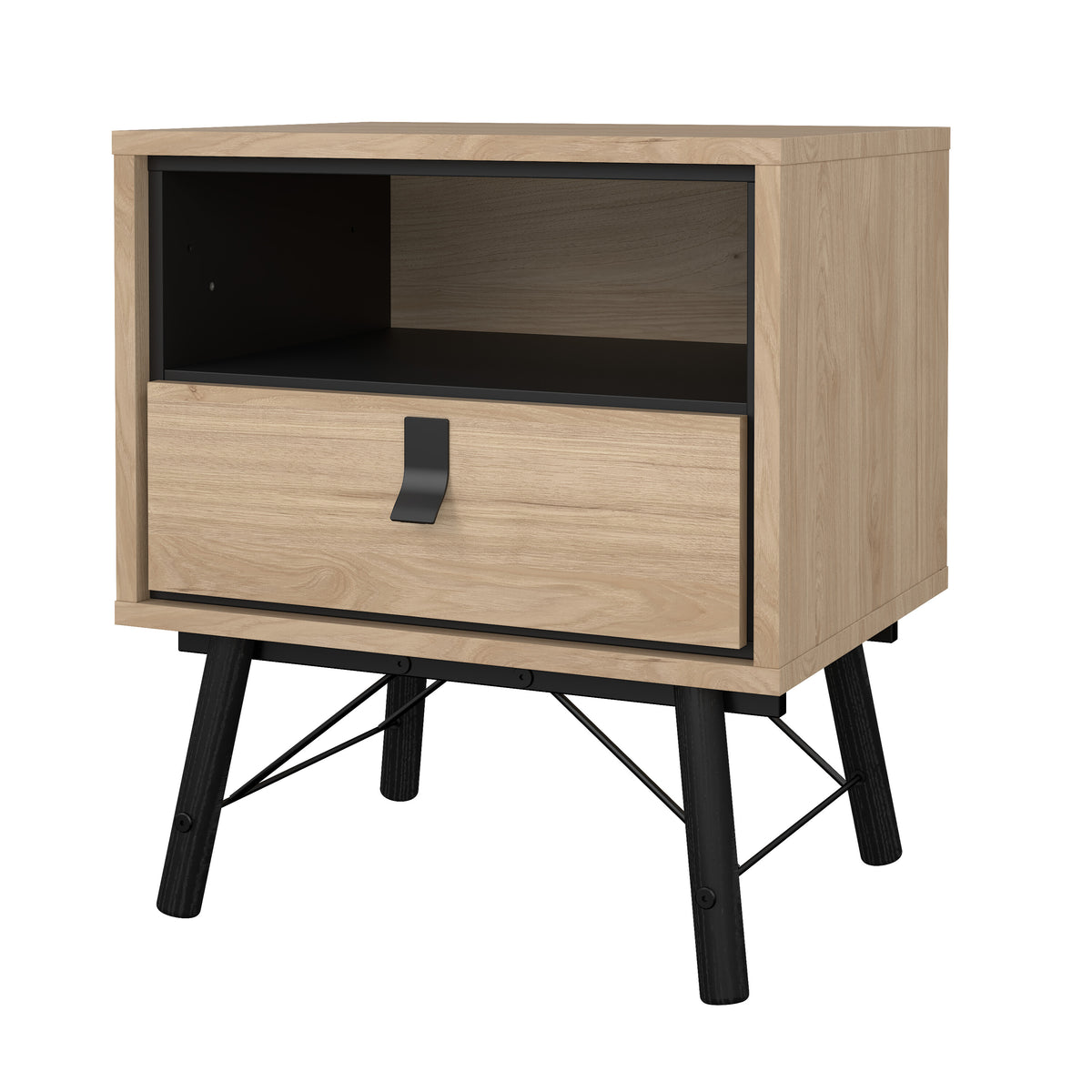 Ry Natbord med 1 Skuffe i Jackson Hickory fra Tvilum | B53,3xD40,1xH59,6cm
