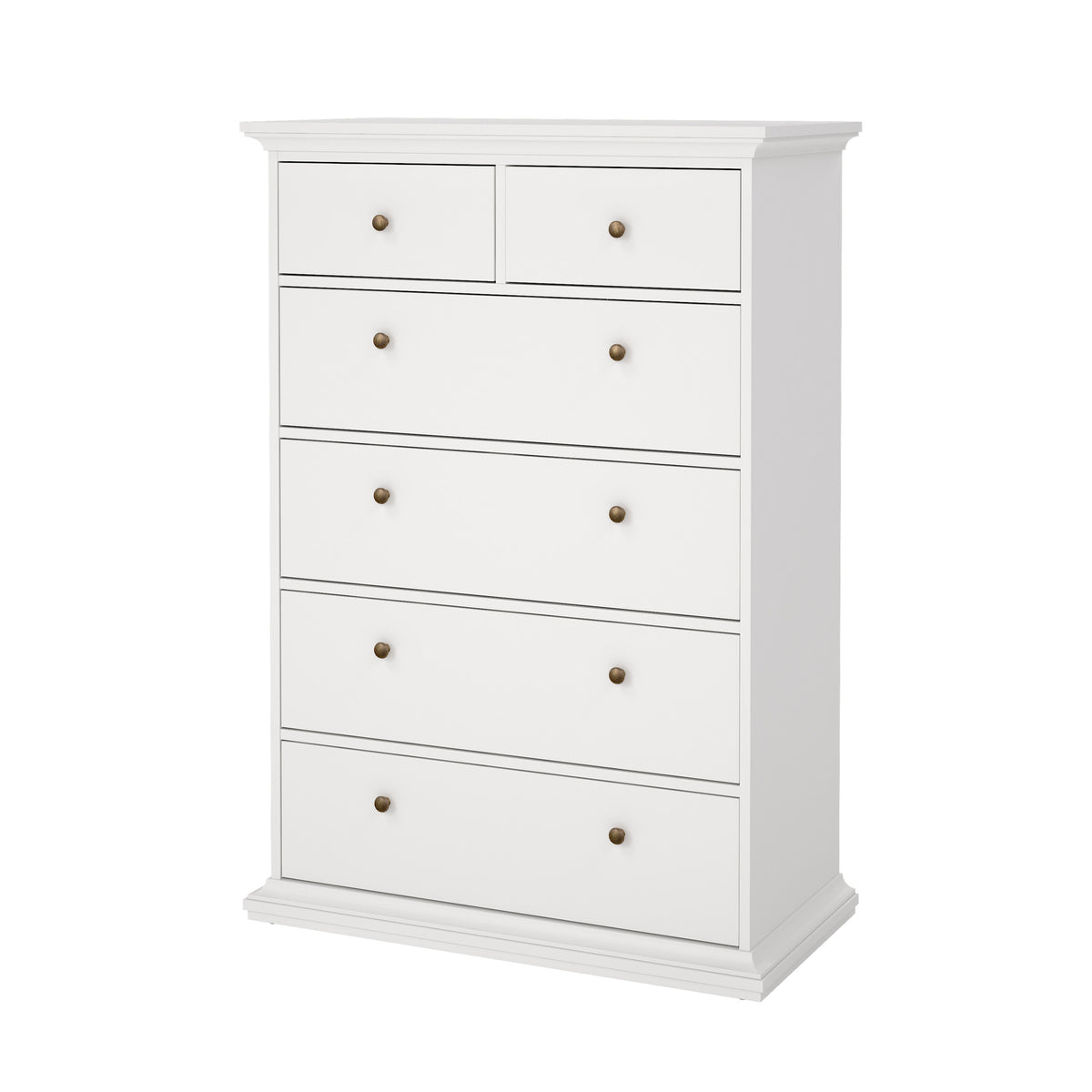 Paris Kommode med 6 Skuffer i Flere Farver fra Tvilum | B96,2xD48,5xH139,76cm