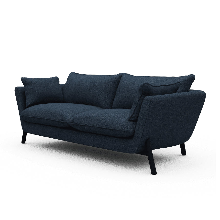 K260 2-Personers Sofa i Skum med Tykt Fiberlag & Sorte Egetræsben fra Kragelund / Scandinavian Upholstery | Flere Farver – fra Unique Beds, Home & Living