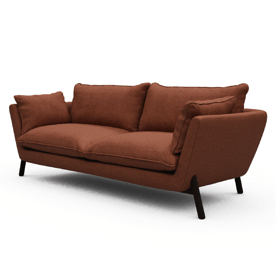 K260 3-Personers Sofa i Skum med Tykt Fiberlag & Sorte Egetræsben fra Kragelund / Scandinavian Upholstery | Flere Farver – fra Unique Beds, Home & Living