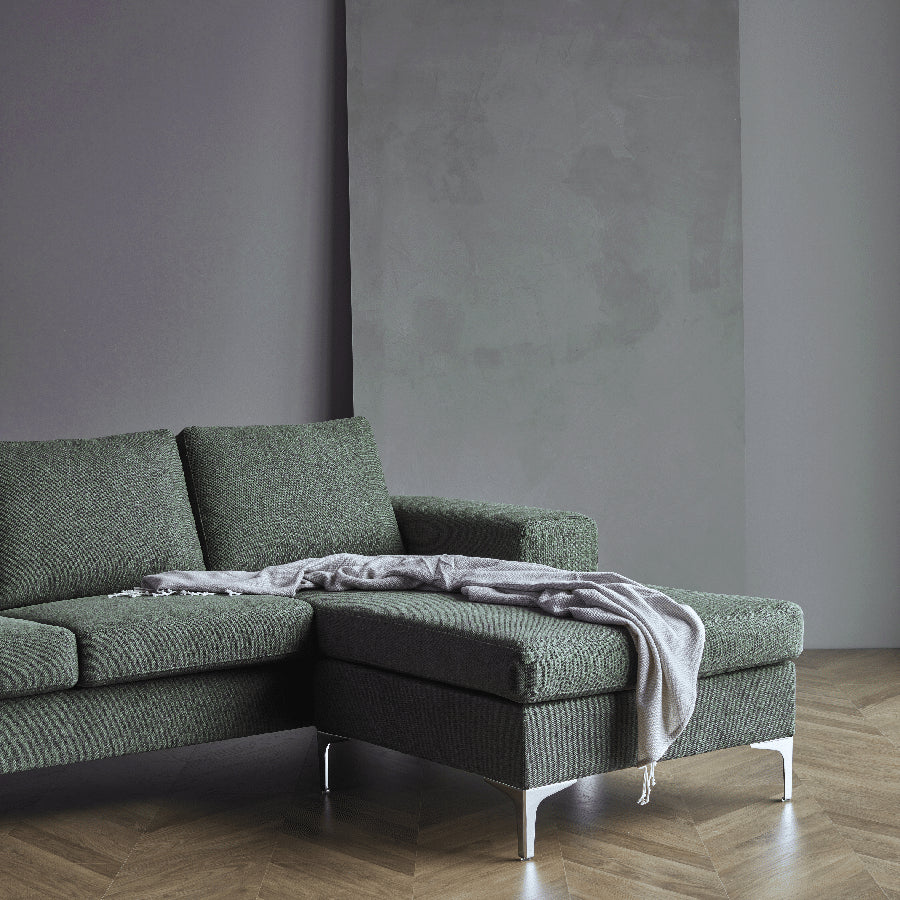 K364 3 pers. Sofa med Puf & Metalben fra Kragelund / Scandinavian Upholstery | Flere Farver – fra Unique Beds, Home & Living