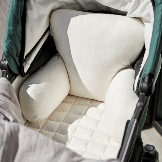 Støttepude til Barnevogn i 100% Økologisk Kapok fra Cocoon | Soft Beige
