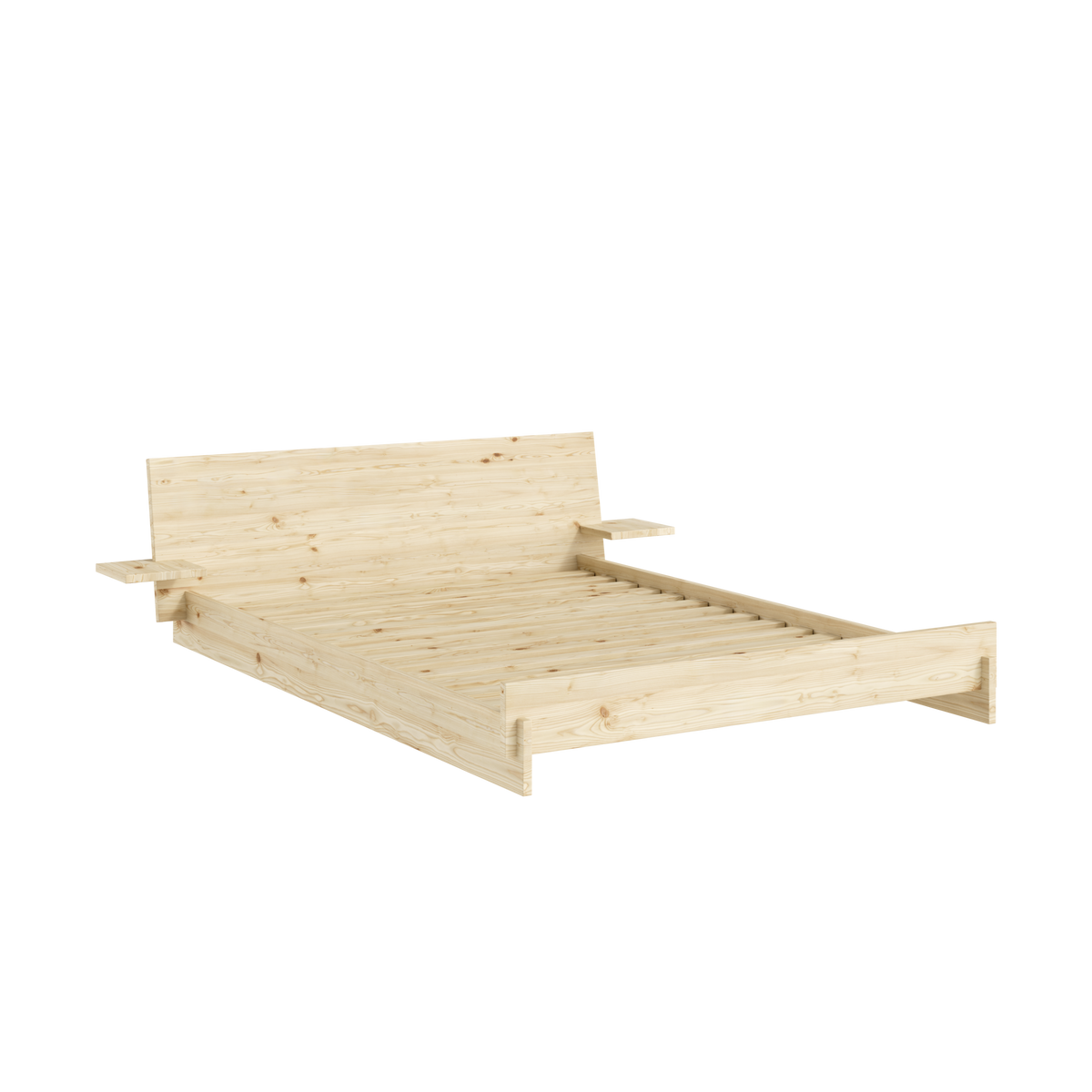 LATCH Sengeramme i Massiv FSC Fyrretræ med Sideborde fra Karup Design | 140/160/180×200 cm