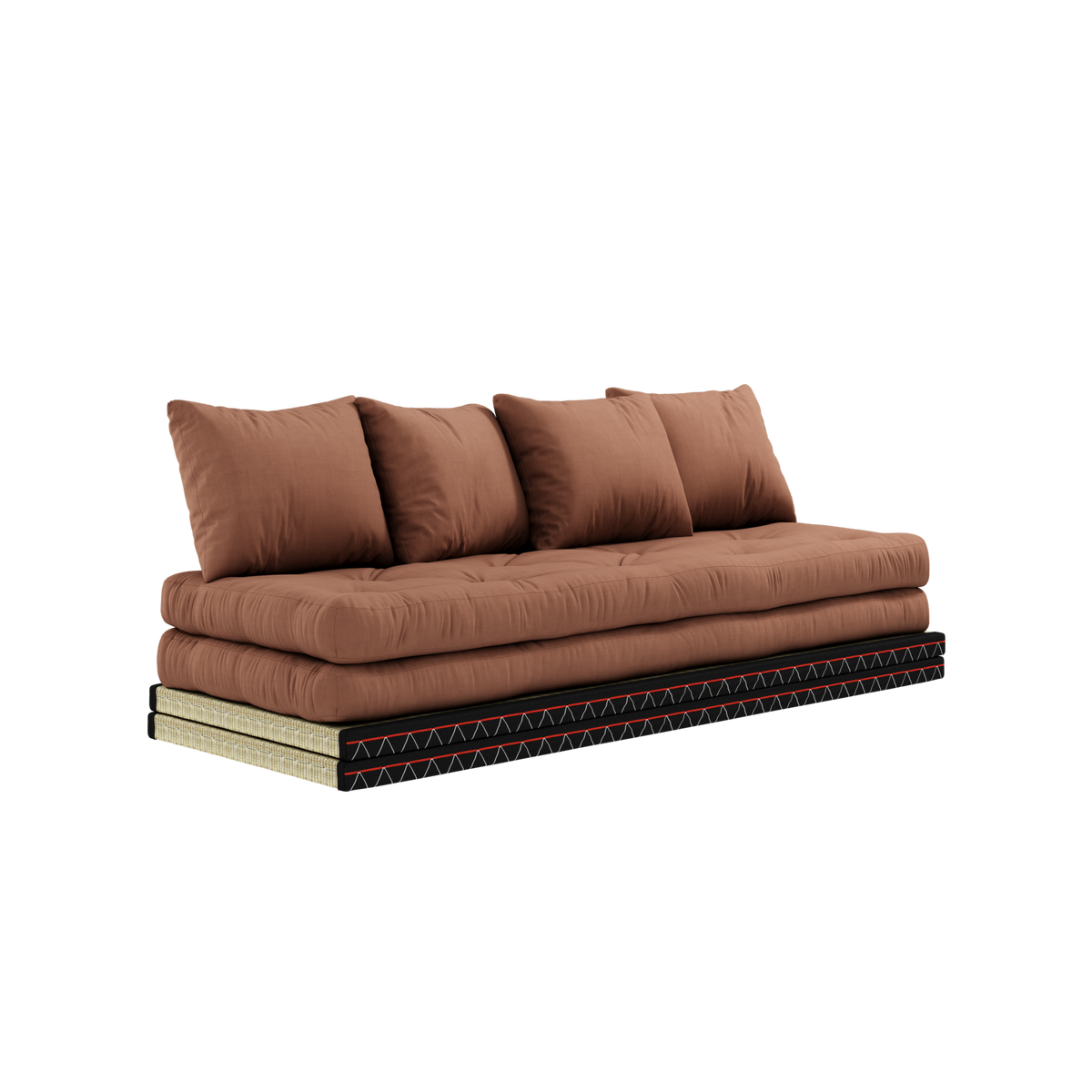 Chico Futon Sovesofa & Daybed på Tatami måtter af 100% naturlige Risstrå Fra Karup Design | Japandi | Sofa: 200x80x85 cm | Madras: 70×200 cm