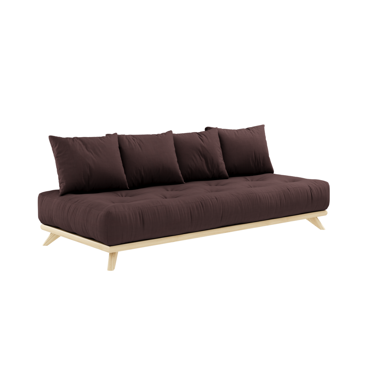 Senza Sovesofa & Daybed Fra Karup Design i Massiv FSC Fyrretræ | Japandi | Sofa: 200x90x85 cm | Madras: 90×200 cm