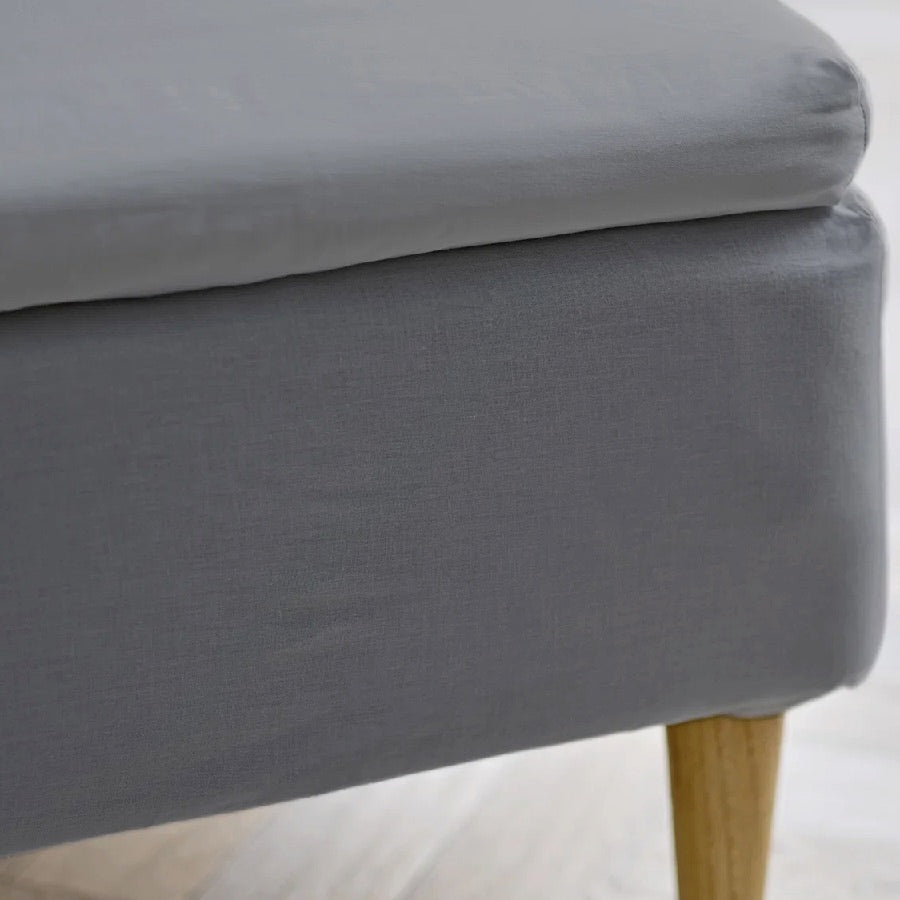 Kuvertlagen i 100% Økologisk Bomuld fra Södahl | Grå | 140x200x6-8 cm - OUTLET