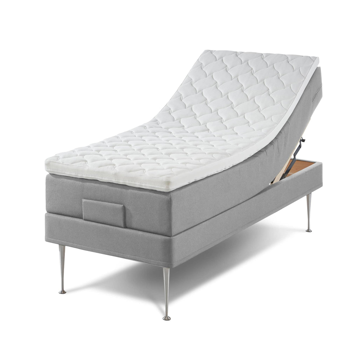 Grå – LAMA FIRST elevationsseng, 90x200 cm packshot – fra Unique Beds, Home & Living
