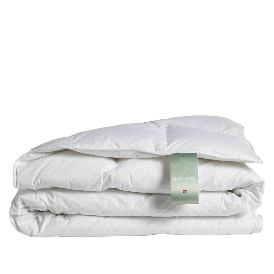 LIV Helårsdyne med Fyld af Moskusdun & Betrukket med 100% Økologisk Bomuld fra Nænsom | 140x220 cm - OUTLET