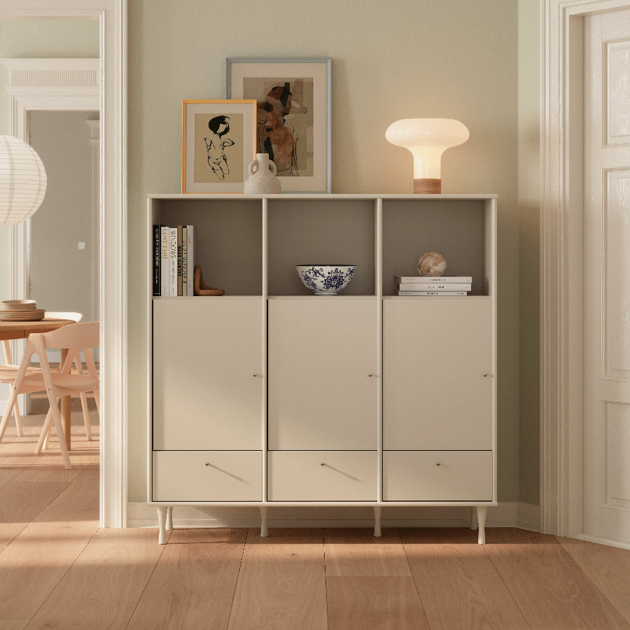 Mistral Modul 119 i Beige Massiv Egetræsfinér fra Hammel Furniture | Færdig Kombination 17 - BHD 132,6x119x32,5 cm – fra Unique Beds, Home & Living