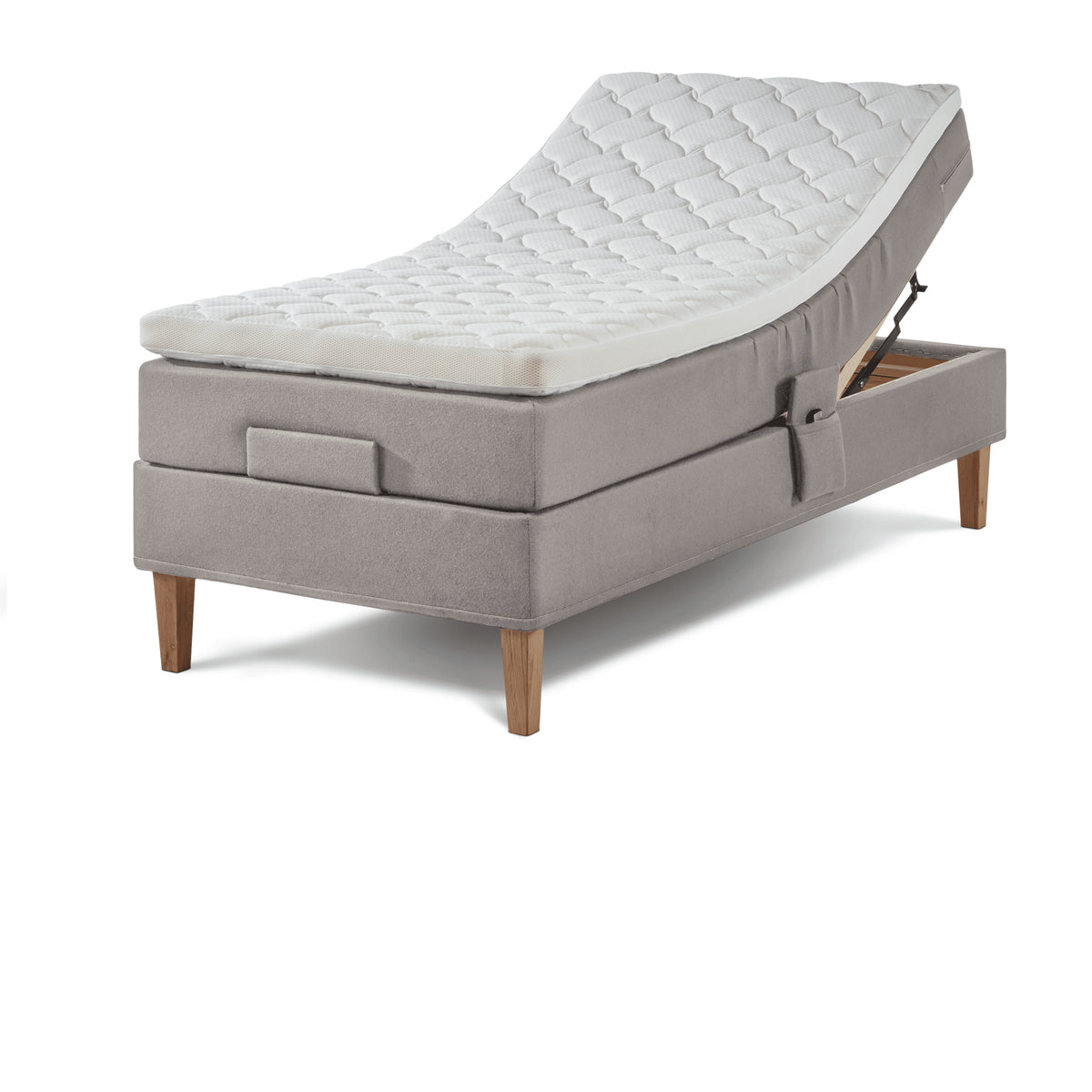 PREMIUM Elevationsseng fra Lama | Løs Vendbar 7-zonet sense+™ Fjedre på Massiv FSC Træbund - 40 cm – fra Unique Beds, Home & Living
