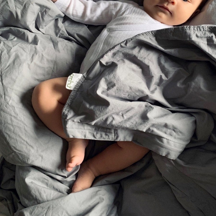 Percale Baby / Junior Sengesæt i 100% Bomuld TC200 fra Omhu | Lys Grå | 100x140 cm - OUTLET