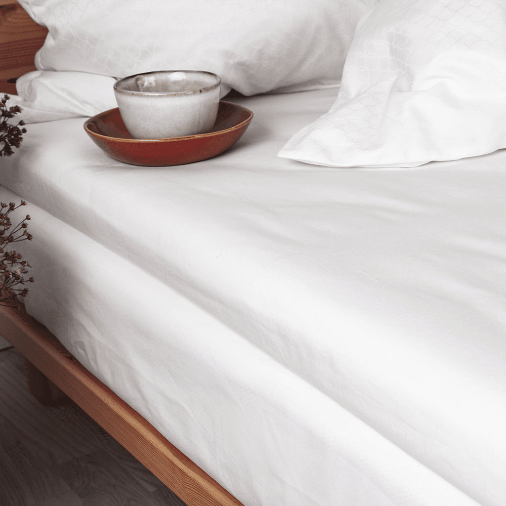 Percale Kuvertlagen fra Night&Day | 100% økologisk bomuld | Hvid