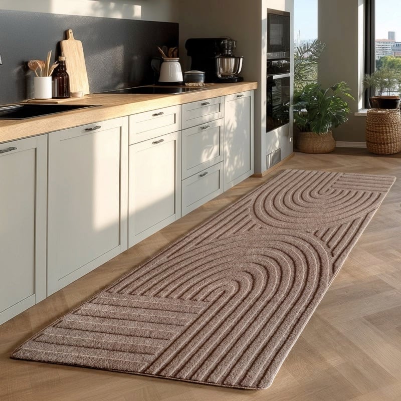 Poppy Gulvtæppe i Beige fra Rugs by Uniquebeds Home & Living | Flere Størrelser