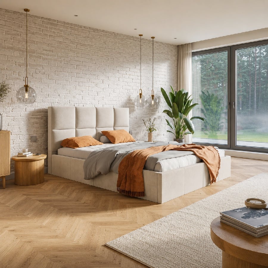Slim Model 1 Polstret Sengeramme Med Opbevaring Fra CozyQuilt Sleep | Håndlaves i Møbelstof, Fløjl, Velour & Læder – fra Unique Beds, Home & Living