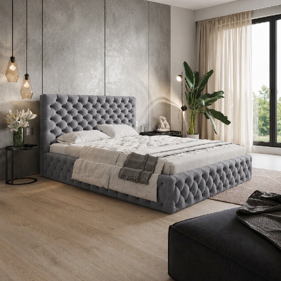 Slim Model 8 Polstret Sengeramme Med Opbevaring Fra CozyQuilt Sleep | Håndlaves i Møbelstof, Fløjl, Velour & Læder – fra Unique Beds, Home & Living