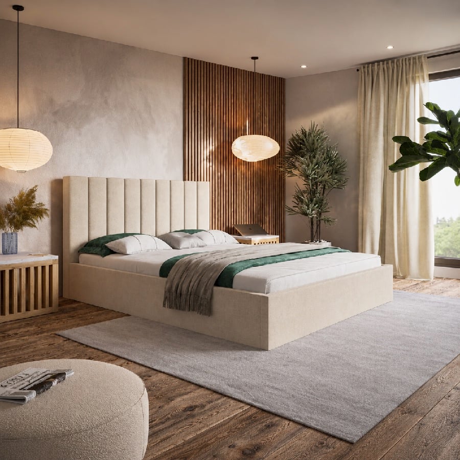 Slim Model 9 Polstret Sengeramme Med Opbevaring Fra CozyQuilt Sleep | Håndlaves i Møbelstof, Fløjl, Velour & Læder – fra Unique Beds, Home & Living