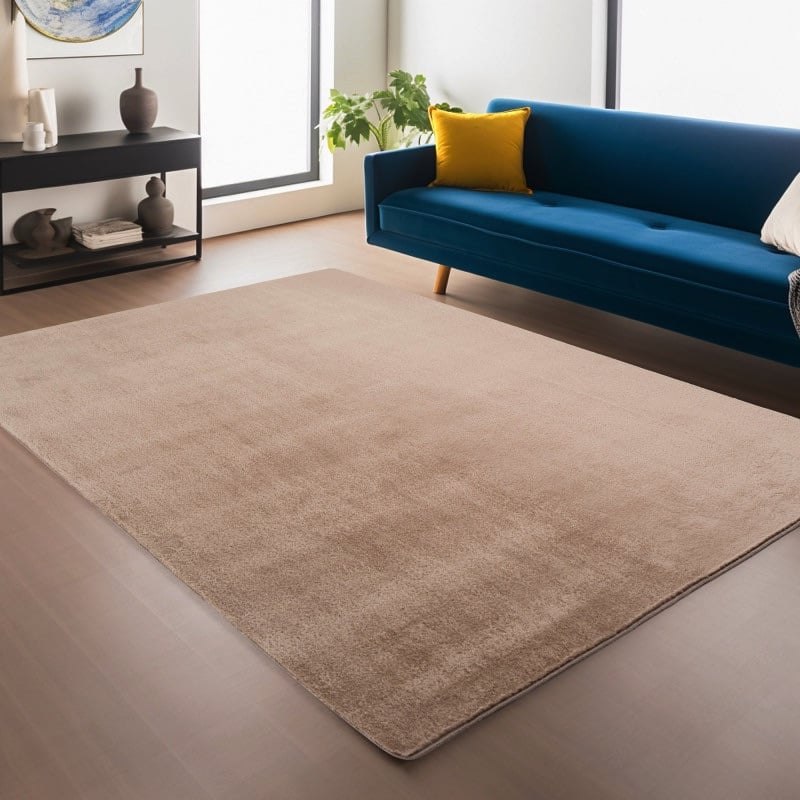 Sophia Beige Gulvtæppe i Polyester fra Rugs by Uniquebeds Home & Living | Flere Størrelser i Firkantet & Rund
