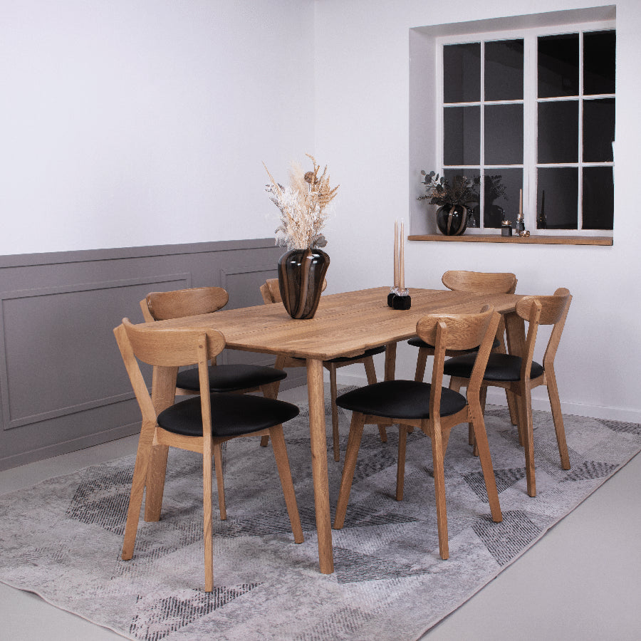 Vidar Snedker Spisebord i Massiv Egetræ & Natur Olie fra House Of Sander | B: 95cm. L: 180-295cm. H: 3cm. – fra Unique Beds, Home & Living