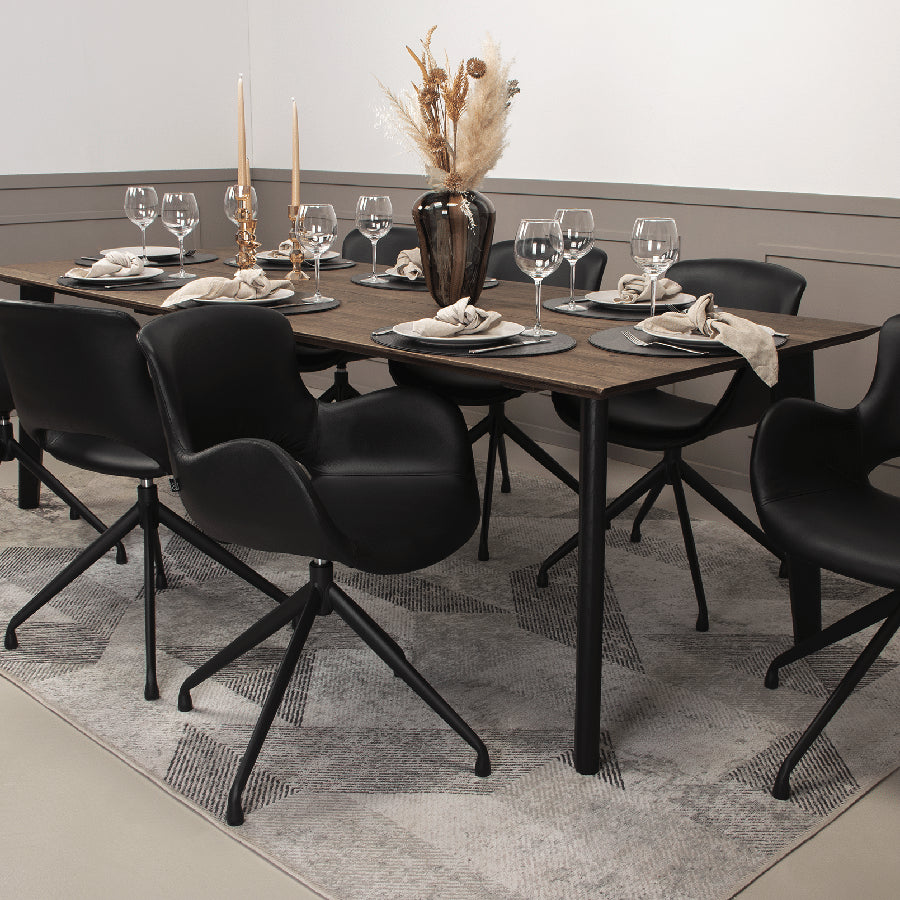 Vidar Snedker Spisebord i Massiv Egetræ & Smoked Olie fra House Of Sander | B: 95cm. L: 180-295cm. H: 3cm. – fra Unique Beds, Home & Living