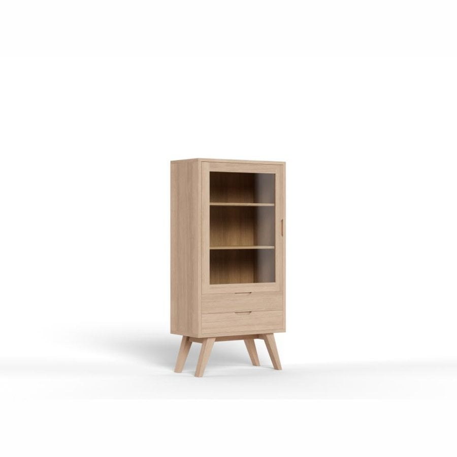A Line Vitrine Hvid Egetræ Klar
