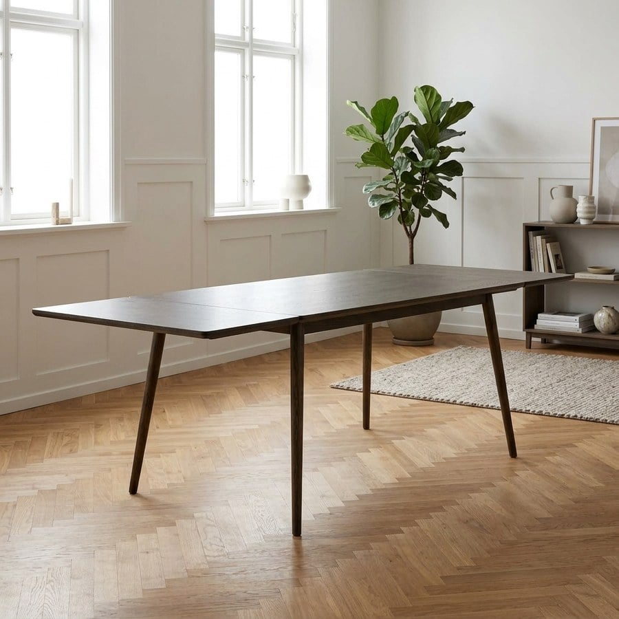 1stk. Tillægsplade til Barrali Spisebord i Røget Eg fra Unique Furniture | 90x45cm