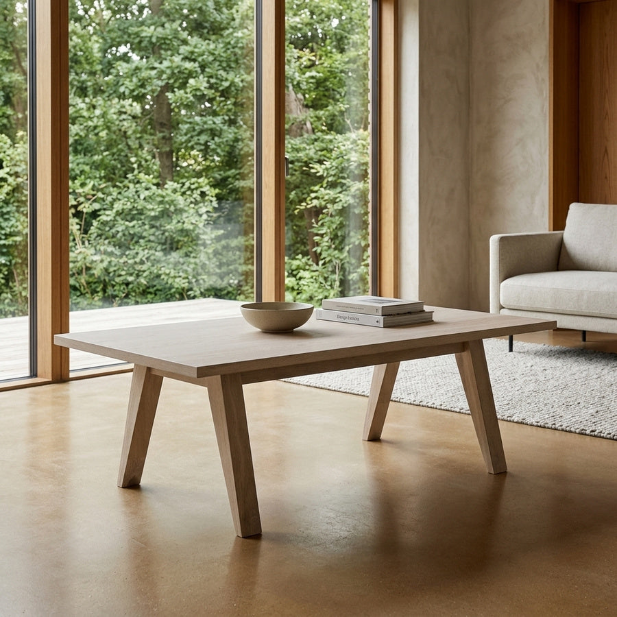 A-Line Sofabord i Hvidpigmenteret Egetræ fra Actona | BDH 130x70x45 cm - Billede 1