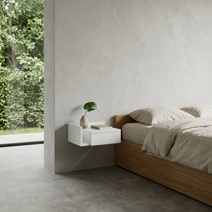 Ashlan Natbord i Hvid MDF fra Actona | B40xD32xH16,5cm - Billede 1