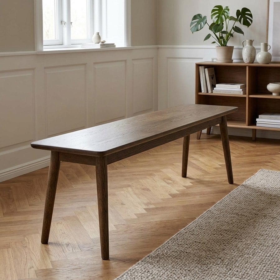 Barrali Bænk i Røget Egetræ fra Unique Furniture | L150xB35xH45cm