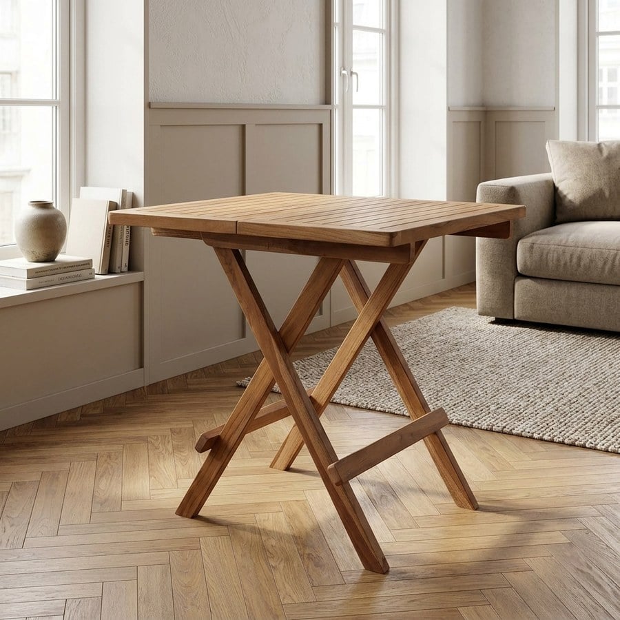Bilbao Sidebord/Sofabord i Massiv Teaktræ fra House Nordic | 50x50x50cm