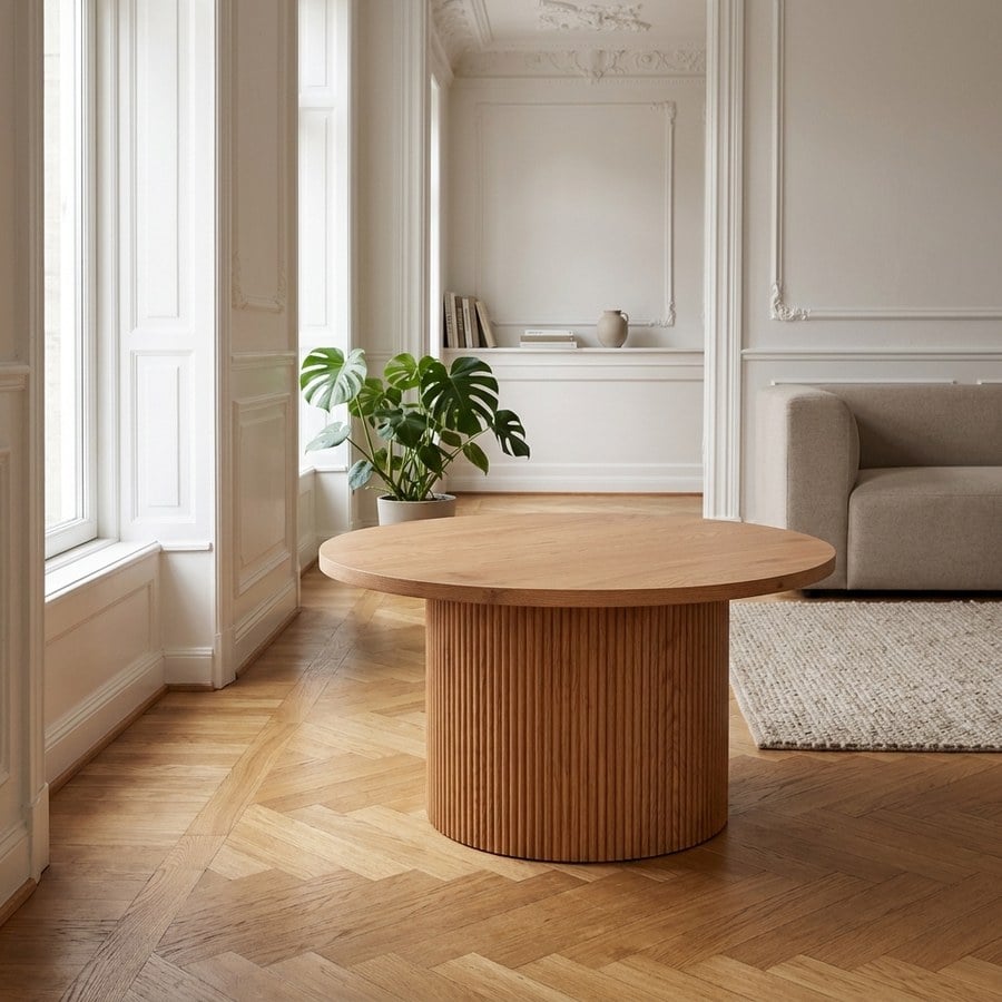 Boavista Sofabord i MDF med Træ look Fra House Nordic | ø80x45 cm