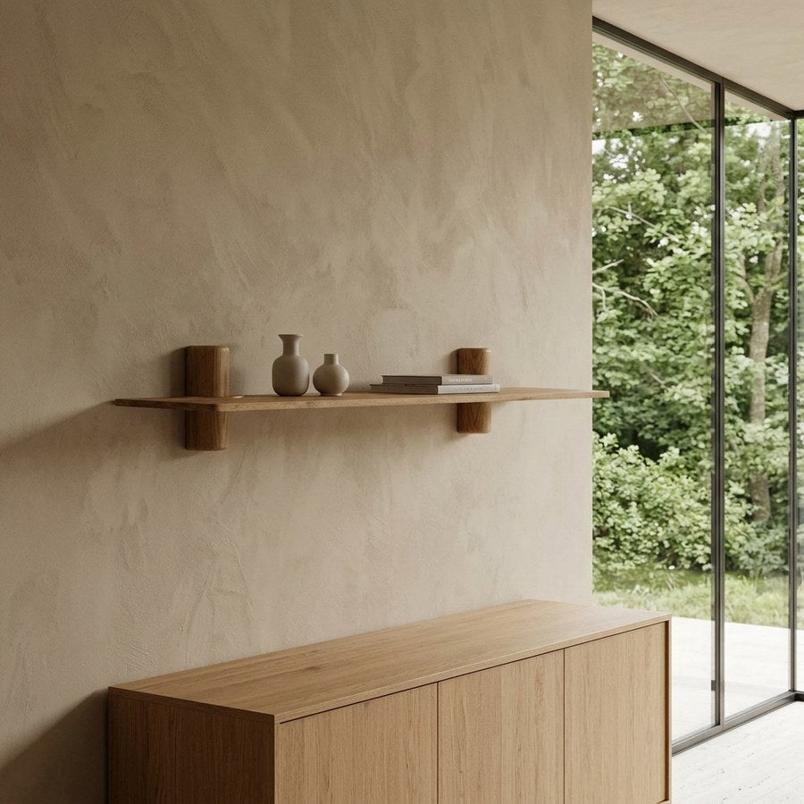 Calcata Væghylde i Egetræ fra House Nordic | B110xD22xH18,5 cm - Billede 1