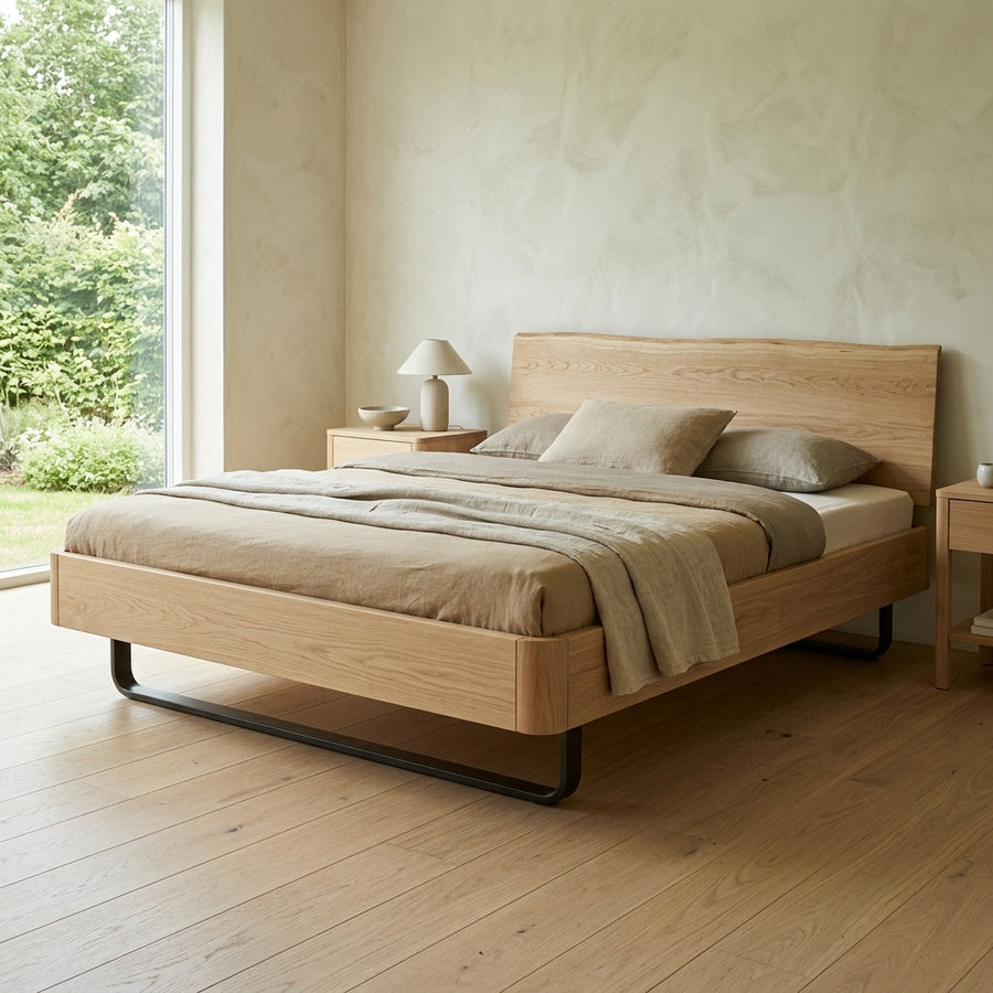 Curved Corner Snedker Sengeramme i Lys Egetræ fra Raw Sleep - Billede 1