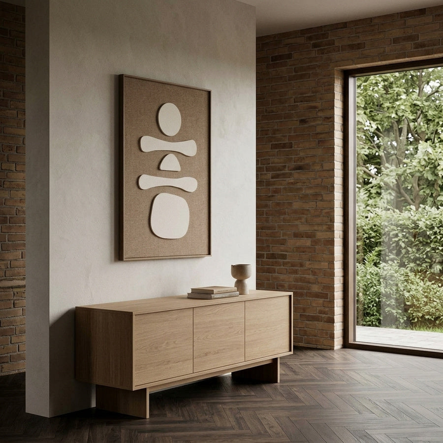 Diva No.1 Relief Vægdekoration i Brun/Beige MDF fra House Nordic | B50xD2,5xH70 cm - Billede 1
