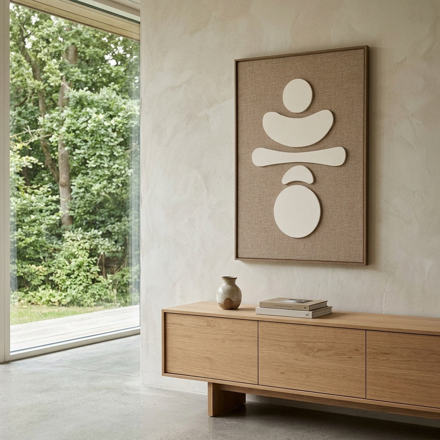 Diva Relief Vægdekoration i Brun/Beige MDF &amp; Polyester fra House Nordic | B50xL2,5xH70 cm - Billede 1