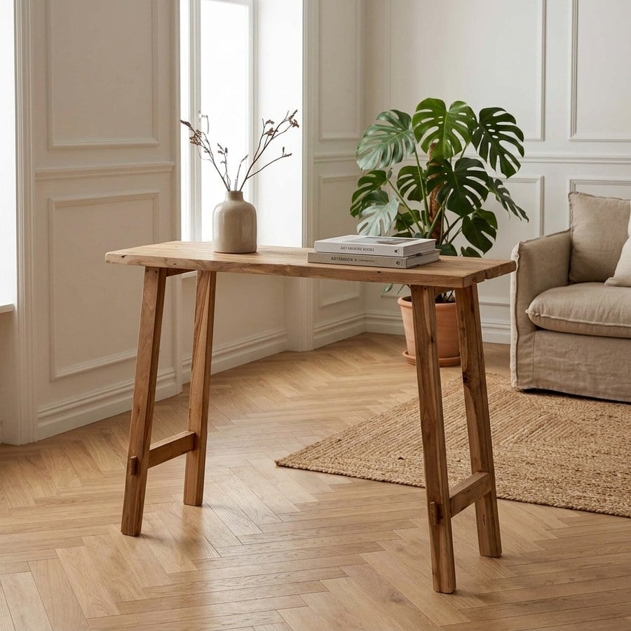 Girona Konsolbord i Massiv teaktræ fra House Nordic | H80 x30 x90 cm
