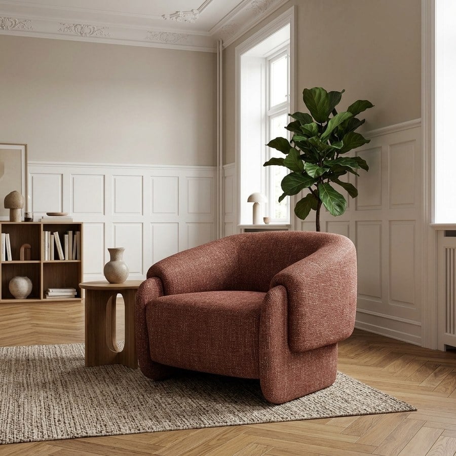 Hamilton Loungestol i Bordeaux Mix fra House Nordic | 84x88x71cm
